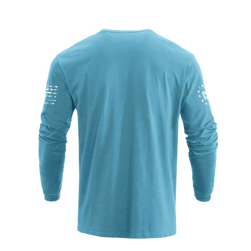 Men's American Flag Shield Graphic Long Sleeve T-Shirt