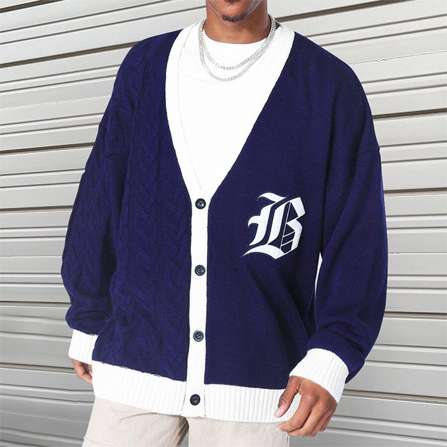 Men's V-Neck Sweaters-Artgown.com As shown S