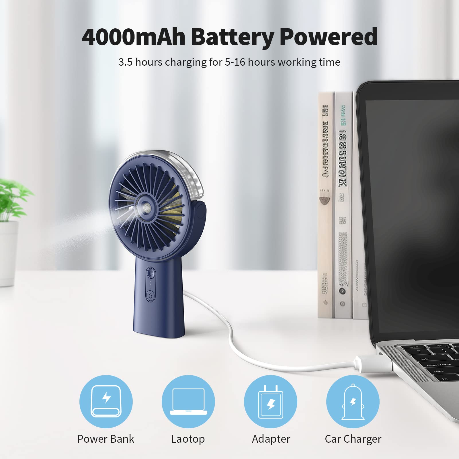 Misting Fan Portable Handheld Fan