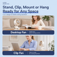 Rechargeable Clip-On Cooling Fan with Ice-Cooling Plate