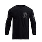 Men's 100% Cotton American Flag Cross Overlay Long Sleeve T-Shirts