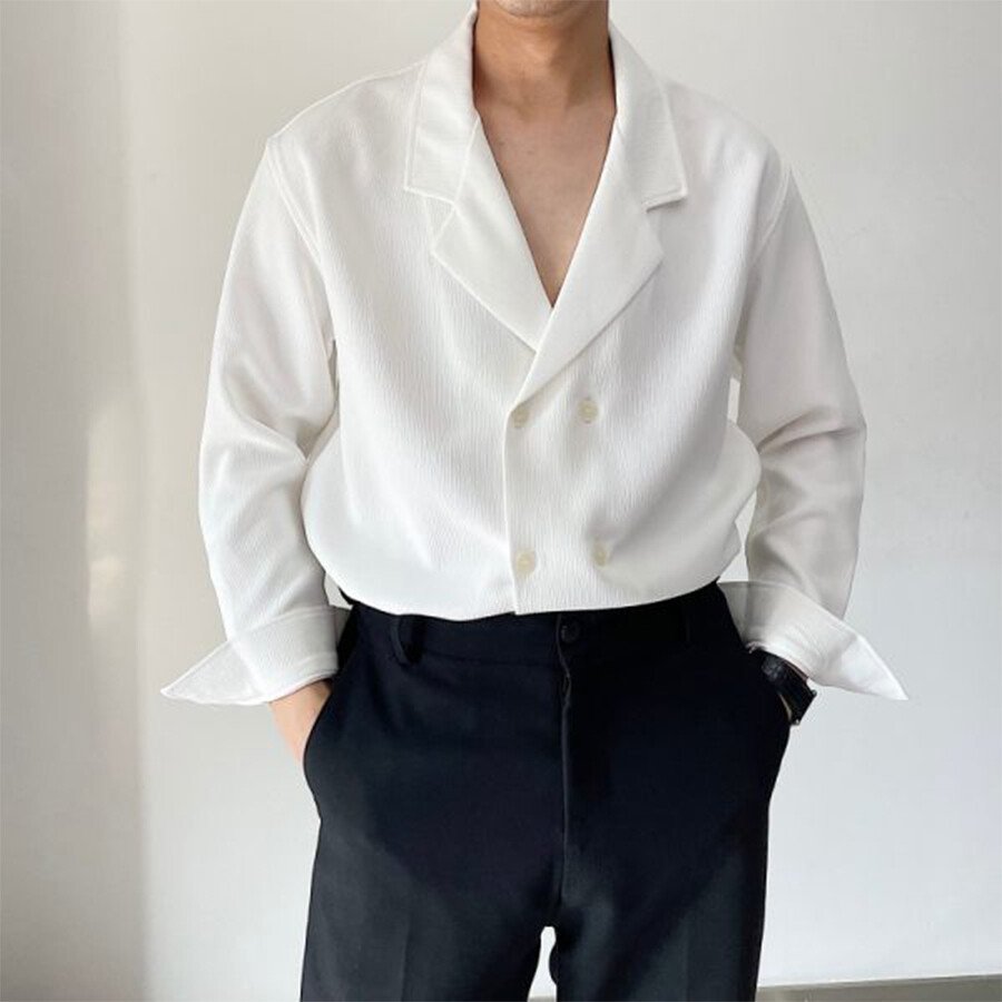 Men's Casual Fashion Shirts White M
