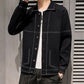Men's Casual Knitted Cardigan Top Black M