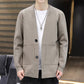 Men's Casual Knitted Cardigan Top Black M