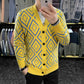 Men's Casual Knitted Cardigan Top White 2XL