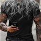 Men's Flame Gradient Print Short Sleeve