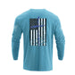Men's 100% Cotton Patriotic American Flag Cross Graphic Midweight Long Sleeve T-shirts