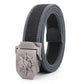 Men'S Skull Thicken Extended Canvas Training Belt Outdoor Sports Belt