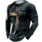 John 3_16 Christian Cross Bible Men's Print Long Sleeve Sports Pullover