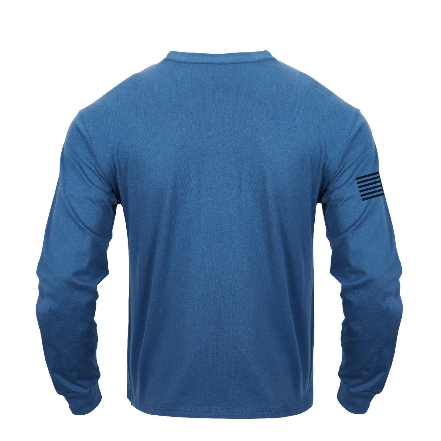 Men's 100% Cotton Patriotic American Flag Graphic Crewneck Long Sleeve T-shirts