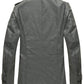 Men's Epaulet Design Stand Collar Single Breasted Coat