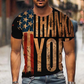 Men's 3D Print Graphic Prints Flag Letter Print Short Sleeve Daily Tops