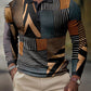 Long Sleeve Fashion Striped Print Lapel T-Shirt