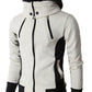 Man Casual Fleeced Hoodie Solid Coats