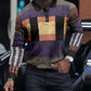 LONG SLEEVE FASHION COLOR MATCHING MEN'S POLO SHIRT