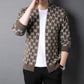 Men's Casual Knitted Cardigan Top Black XL