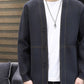 Men's Casual Knitted Cardigan Top Black XL