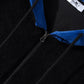 Mens Corduroy Color Block Stitching Half Zip Hoodie Two Pieces Outfits