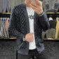 Men's Casual Knitted Cardigan Top White L