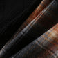 Mens Corduroy Plaid Stitching Button Up Casual Long Sleeve Shirts