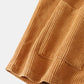 Mens Corduroy Solid Color Lace Up Casual Loose Kimono With Pocket