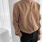 Men's Casual Fashion Shirts Coffee L