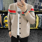 Men's Casual Knitted Cardigan Top Black L