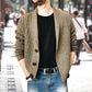 Men's Casual Long-Sleeved Sweater Coat Khaki S