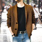 Men's Casual Long-Sleeved Sweater Coat Khaki M