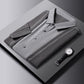 Men's Casual Knitted =Cardigan Fake Two-Piece Top Black 4XL