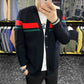 Men's Casual Knitted Cardigan Top Black M