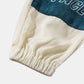 Mens Contrast Letter Print Half Zip Sweatshirt Corduroy Pullover Two Pieces Outfits