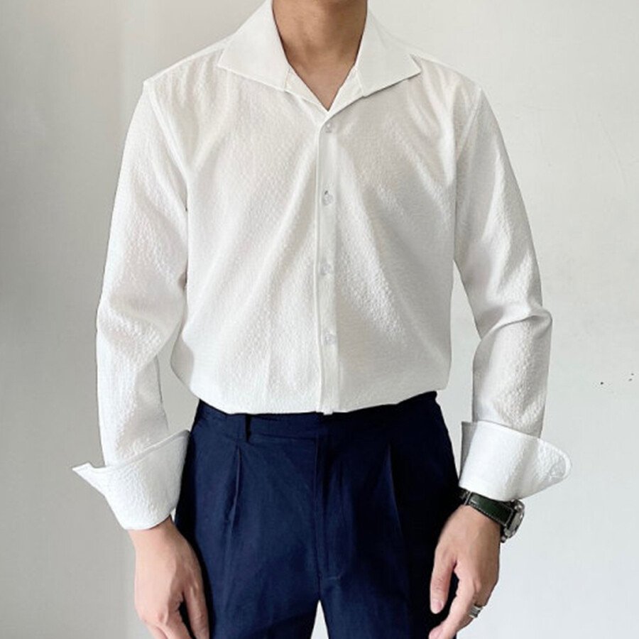 Men's Casual Fashion Shirts White L