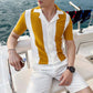 Men's Colorblock Short Sleeve Knit T-Shirt Black 3XL
