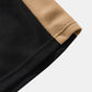 Mens Letter Embroidery Knitted Patchwork Crew Neck Short Sleeve Two Pieces Outfits