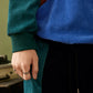 Mens Corduroy Color Block Stitching Half Zip Hoodie Two Pieces Outfits