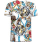Men's Casual Tiger Print Short-sleeved Leopard Print T-shirt