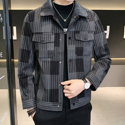 Men's Casual Business Jacket Grey M