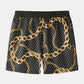 Mens Polka Dot Chain Baroque Print Short Sleeve Two Piece Outfits