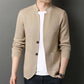 Men's Casual Knitted Cardigan Top Black XL