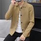 Men's Casual Knitted Cardigan Top Black L
