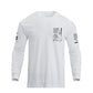 Men's 100% Cotton American Flag Cross Overlay Long Sleeve T-Shirts
