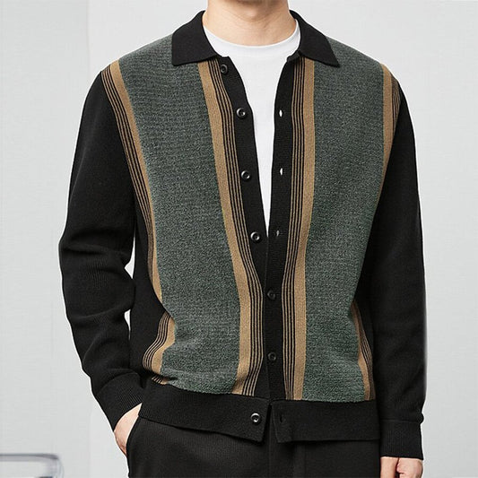 Men's Casual Knitted Cardigan Top As shown M