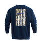 Men's 100% Cotton Patriotic American Flag Camouflage Cross Graphic Midweight Sweatshirts