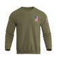Men's 100% Cotton Patriotic American Flag  Cross Graphic Midweight Sweatshirts
