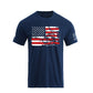 Men's 100% Cotton Patriotic American Flag Graphic Short-sleeve T-shirt