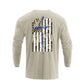 Men's 100% Cotton Patriotic American Flag Camouflage Cross Graphic Midweight Long Sleeve T-shirts