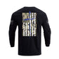 Men's 100% Cotton Patriotic American Flag Camouflage Cross Graphic Midweight Long Sleeve T-shirts