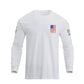 Men's 100% Cotton Patriotic American Flag Cross Graphic Midweight Long Sleeve T-shirts