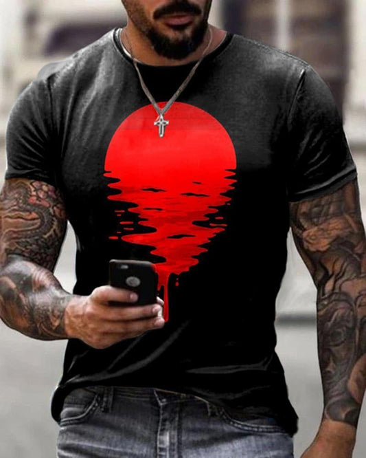 Urban Men's Water Reflection Print T-shirt